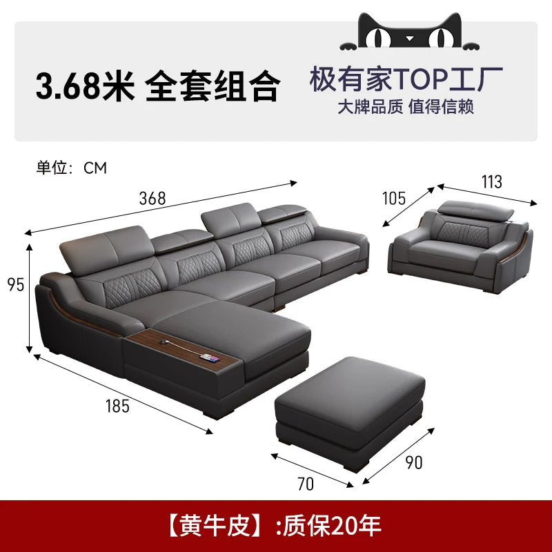 Genuine Leather Modern Sofas Luxury Recliner Comfortable Relax Armchairs Sofas Bedrooms Lazy Sillas Para Sala De Estar Furniture