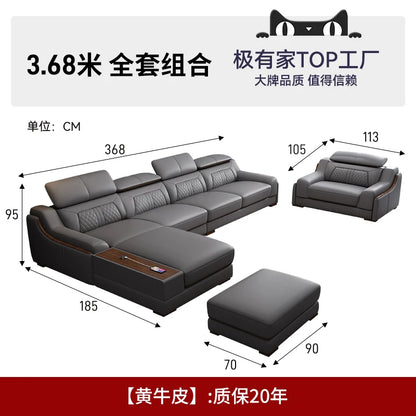 Genuine Leather Modern Sofas Luxury Recliner Comfortable Relax Armchairs Sofas Bedrooms Lazy Sillas Para Sala De Estar Furniture