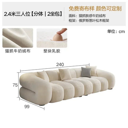 Designer Luxury Living Room Sofas House Nordic Family Elegant Relaxing Sofa Economic Apartment Minimalist Divano Hotel Furniture