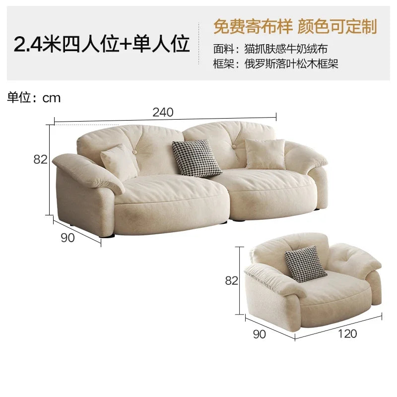 Lounge Living Room Sofas Fabric Minimalist Modern Design Sofa Elegant Comfortable Kanapy