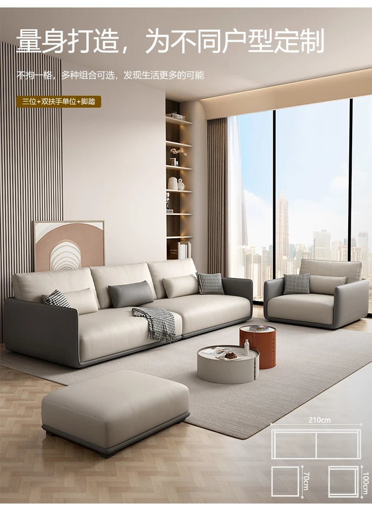 Designer Simple Soft Couches Living Room Comfortable Wood Luxury Modern Sofa Puffs Nordic Home Couch Wohnzimmer Home Furniture