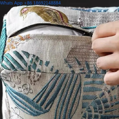 Retro Style Single Sofa Chair for Living Room with Solid Wood Frame Comfortable Lounge Seat