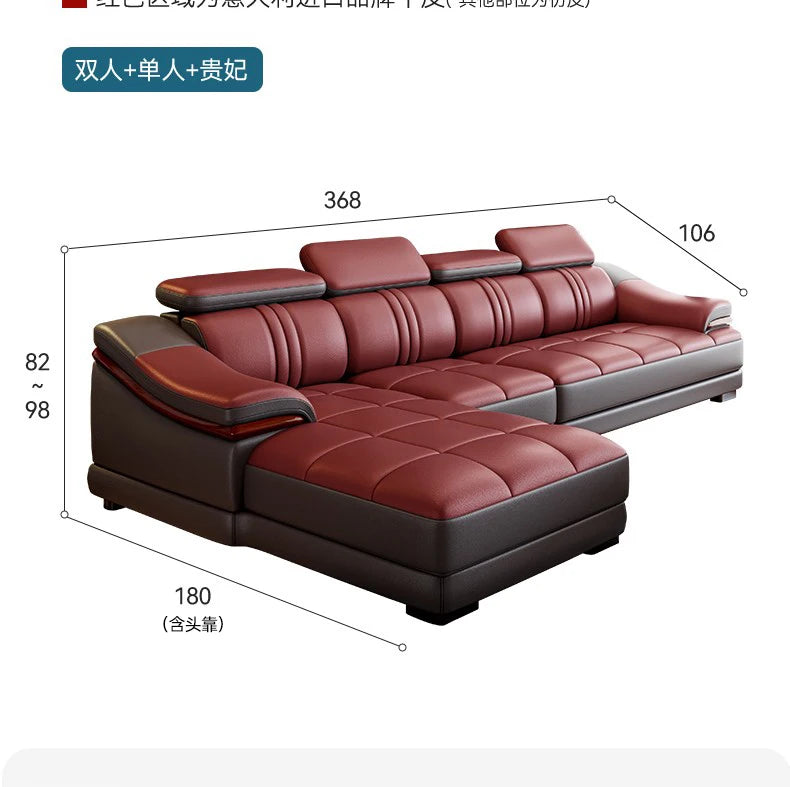 Nordic Genuine Leather Sofas Luxury Armchairs Cinema Comfortable Sofas Living Room Design Fauteuils Salon Home Furniture