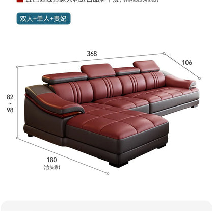 Nordic Genuine Leather Sofas Luxury Armchairs Cinema Comfortable Sofas Living Room Design Fauteuils Salon Home Furniture