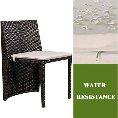 Cushioned Outdoor Wicker Patio Set Garden Sofa Seat No Assembly