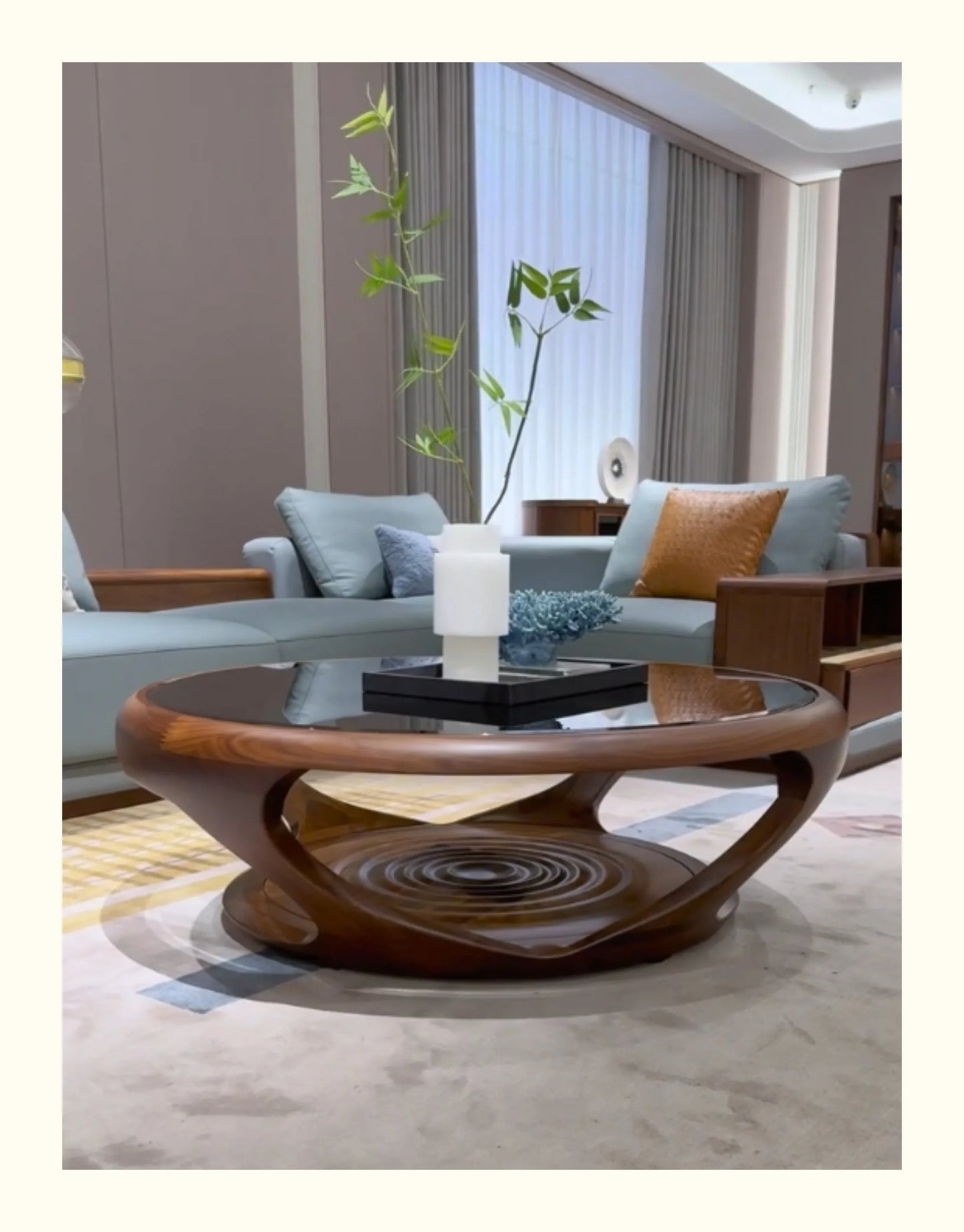 Table basse italienne minimaliste en bois massif, moderne, Simple, légère, de luxe, Style Wabi-Sabi, petite Table basse