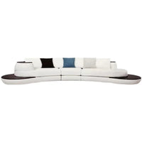 Italian Designer Minimalist Corner L-shaped Leather Sofa Villa Living Room High-end Customized Sofa Set
