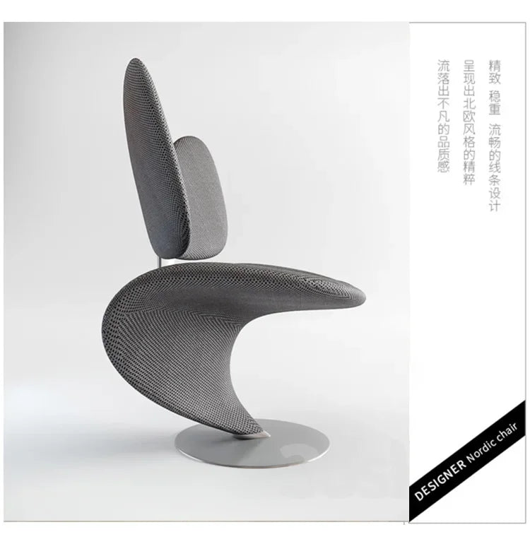 Nordic simple leisure chair light luxury creative design single sofa reception chair metal butterfly chair