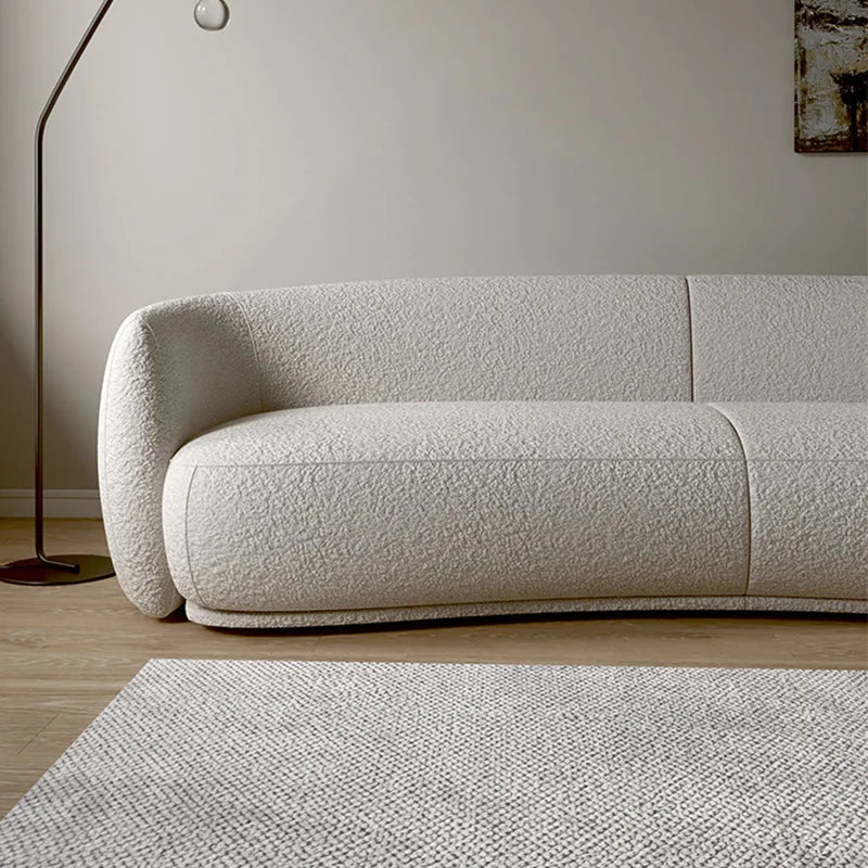 Nordic Minimalist Soft Lambswool Sofa Comfy Elegant 2/3/4-Seater Couch for Small Apartment Office Modern Home Living Room Sofas