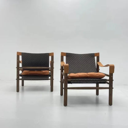 Nordic Living Room Chairs Solid Wood Armchair with Backrest Portable Relaxing Lounge Chair Luxury Sofa Chair Home Furniture
