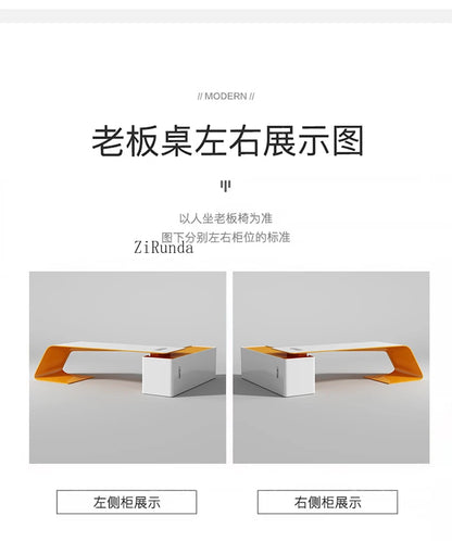 Painted desk simple modern fashion light luxury boss table creative president table and chair combination