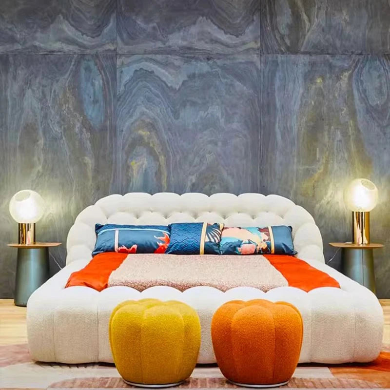 Lounge Clear Bed Decoration Beauty Room Decor Large Size European Sun Sleeping Bed Safe Letto Matrimoniale Trendy Furniture