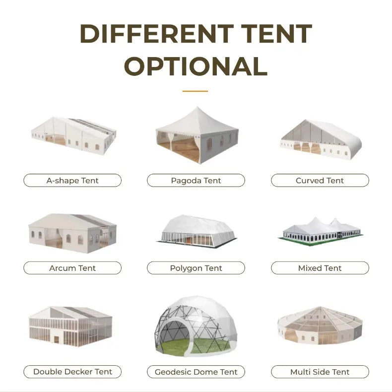 Large Waterproof Pagoda Outdoor Event Tent, Custom Commercial Canopy Shelter for Wedding Party, Trade Show & Outdoor Exhibition