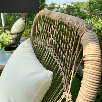 Outdoor garden courtyard rattan weaving chair outdoor living room coffee table rattan art table and chair furniture