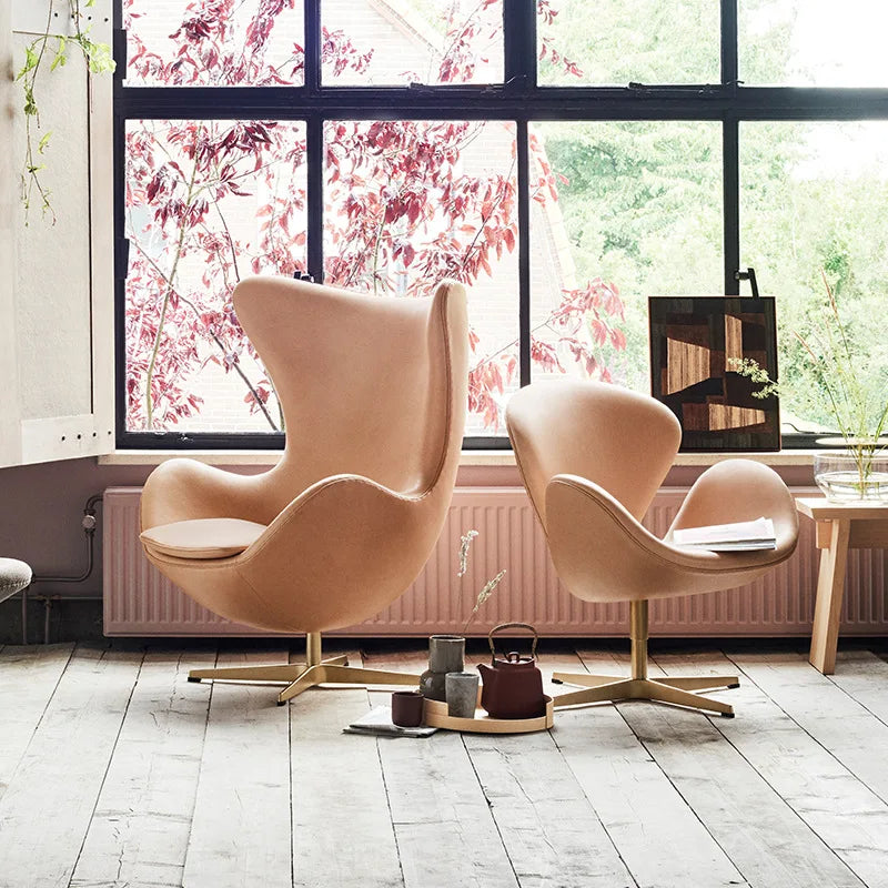 Single sofa swivel chair Nordic designer creative simple leisure swan chair