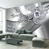 Custom Any Size 3D Wall Mural Wallpaper Diamond Flower Patterns Background Modern Art Large Wall Painting Living Room Home Decor