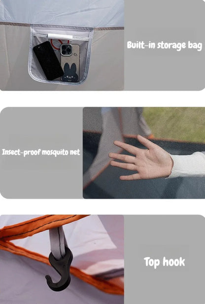 Sunshade Waterproof Tent Portable Wear Resistance Camping Tents Outdoor Stable Windproof Large Spaces Four Season Shelters