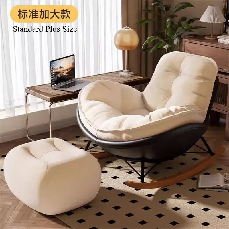 Home Leisure Chair,Living Room Honeycomb Lazy Leisure Rocking Chair,Recliner Chairs Simple Penguin Rocking Chair,Balcony Sofa