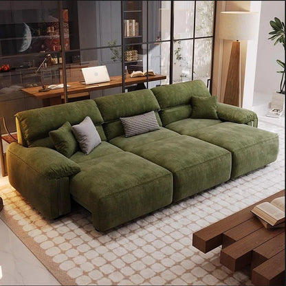 Italian minimalist sofa-bed dual function zero-wall-requiring adjustable feature fabric sofa velvet electric sofa