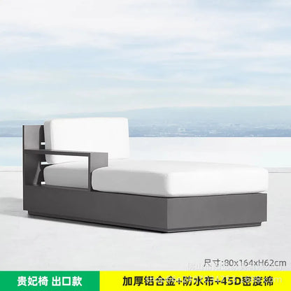Outdoor high-end sofa villa garden courtyard hotel swimming pool leisure outdoor waterproof and sunscreen aluminum  combination