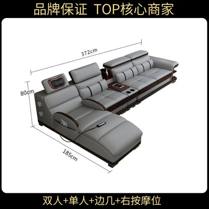 Multifunction Apartment Sofas Recliner Luxury Massage Comfortable Sofas Leather Electric Canape Salon De Luxe Home Furniture