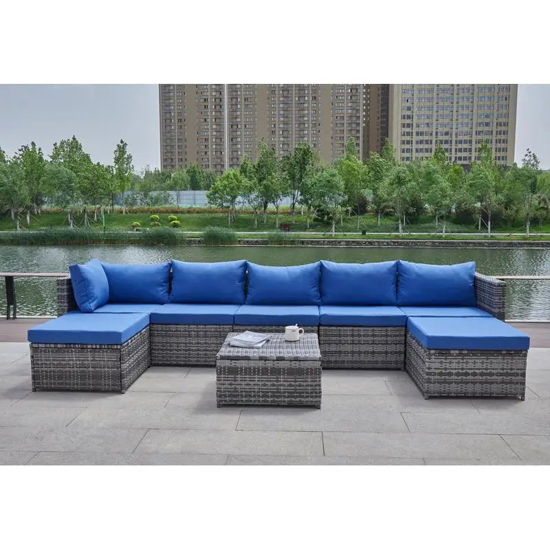 Patio Sofa Set with Cushions for Outdoor Living, Comfortable Seating for Garden or Balcony, Stylish & Weather-Resistant Design