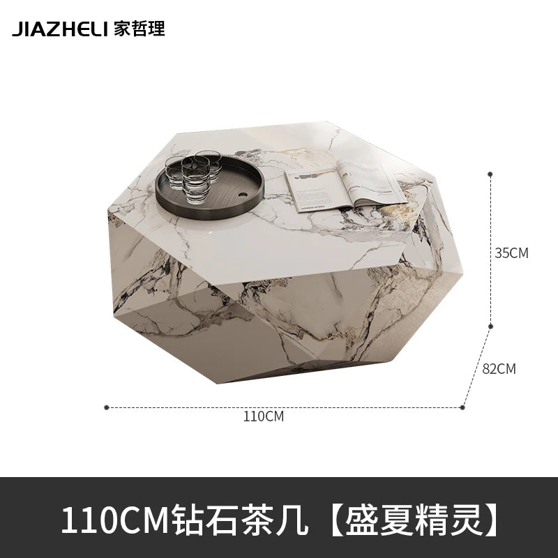 Coffee table small apartment rock slab designer atmospheric Italian living room high-end creative coffee table