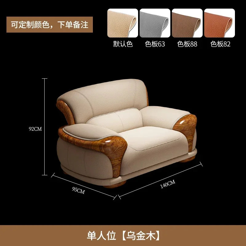 Luxury Modern Straight row sofa living room leather sofa set furniture room set sofas Designer Office couch set Canape Salon