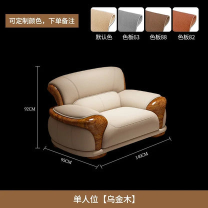 Luxury Modern Straight row sofa living room leather sofa set furniture room set sofas Designer Office couch set Canape Salon