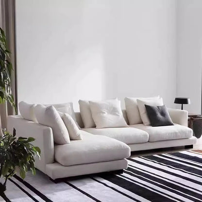 Minimalist fabric sofa tatami wabi-sabi wind combination technology cloth living room princess corner L-shaped combination sofa
