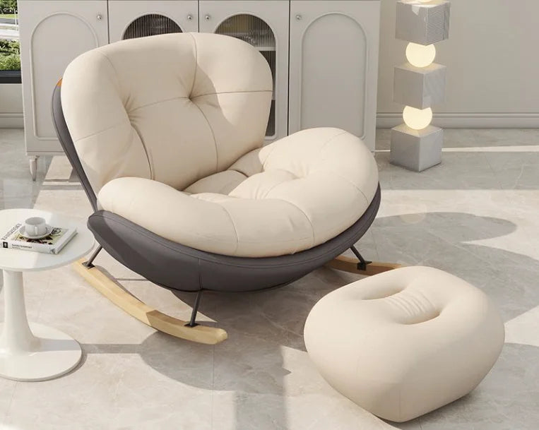 Snail Rocking Chair Large Living Room Chairs Lounge Rocking Nordic Chairs Luxury Modern Throne Ergonomic Sofa Home Furniture