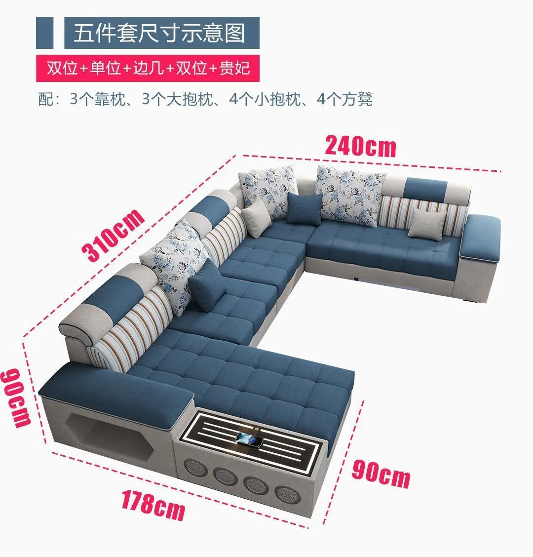 Armrest Electric Sofa Designer Storage Modern Corner Sofa Floor Comfortable Romantic Divani Da Soggiorno House Accessories