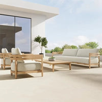 Garden Sofa Teak Wood Sofa Set Outdoor Furniture Teak Wood Patio Sofa and Coffee Table Set
