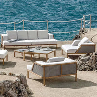 Outdoor rattan sofa, outdoor garden, courtyard, waterproof, sun protection, leisure terrace, furniture combination