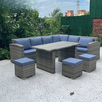 Outdoor rattan sofa Nordic living room balcony courtyard villa rattan chair coffee table combination casual waterproof and sunsc