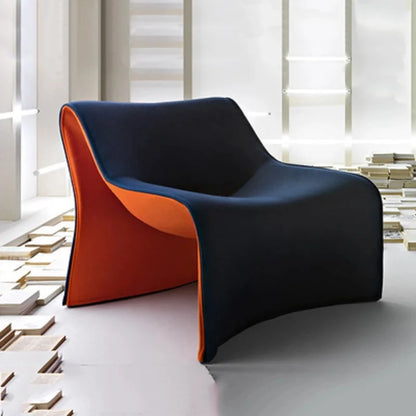 Modern Living Room Furniture Single Unique Shape Sponge Velvet Sofa Chair Fabric Sofa Leisure Accent Chair