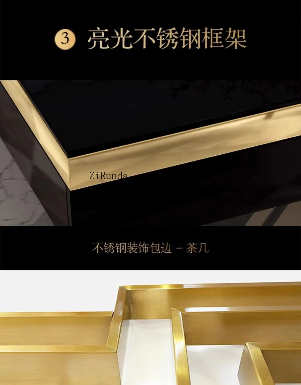 High fashion coffee table living room square paint glass square coffee table