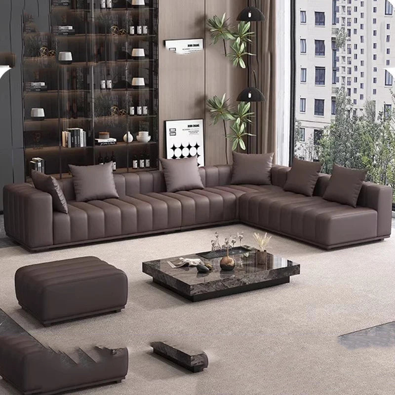 Floor Leather Living Room Sofas Couch Luxury Recliner Corner Pouf Living Room Sofas Lounge Bedroom Divano Postmodern Furniture