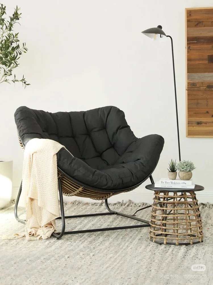 Outdoor Rocking Chair Adult Lazy Sofa Bird Nest Shaped Living Room Balcony Nap Small Apartment Rattan Woven Adul Rocking Chair