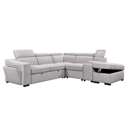 New Design Hot Selling Sofa Furniture Fast Charger Cup Holder Functional Sofa Set Has Pull Out Bed and Storage Living Room Sofa
