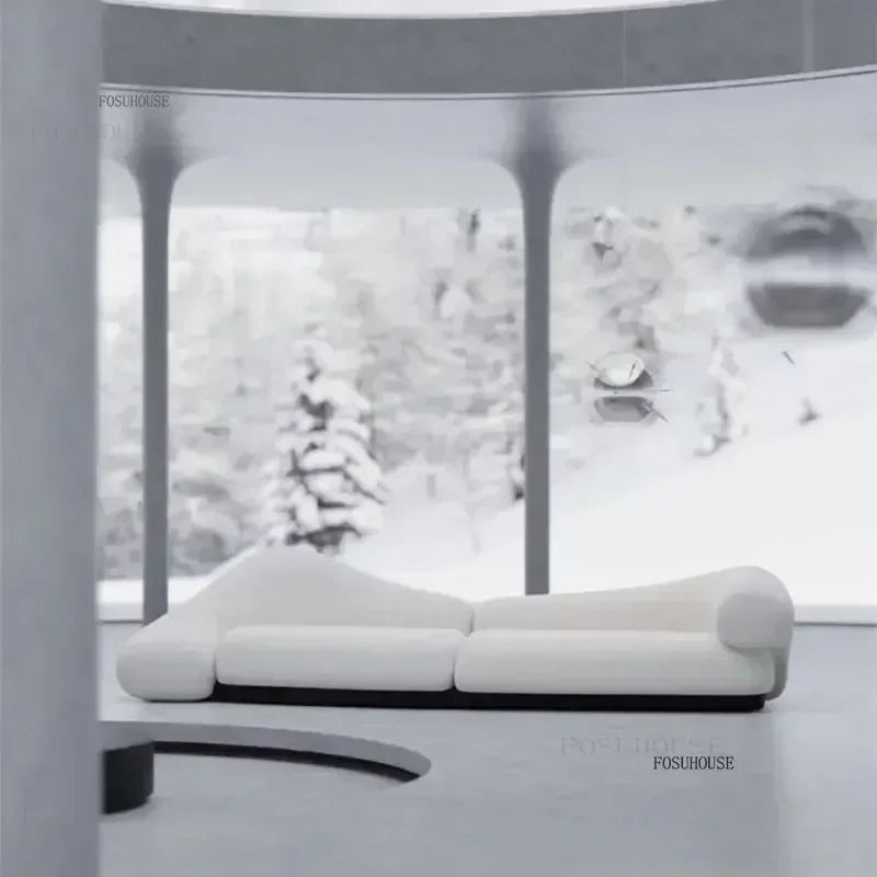 Velvet Nordic Special-shaped Living Room Sofas Italian Fabric Sofas Creative Cloud Curved Sofas Living Room Furniture  v