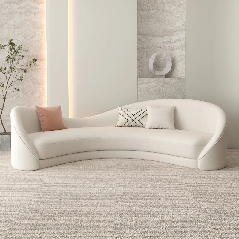 Curved White Living Room Sofas Recliner Cloud Cream Modern Living Room Sofas Create European Lazy Divano Postmodern Furniture