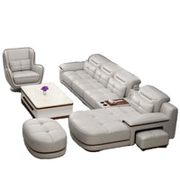 Italian leather sofa, modern single-layer leather sofa, living room small apartment, high-end light luxury leather sofa