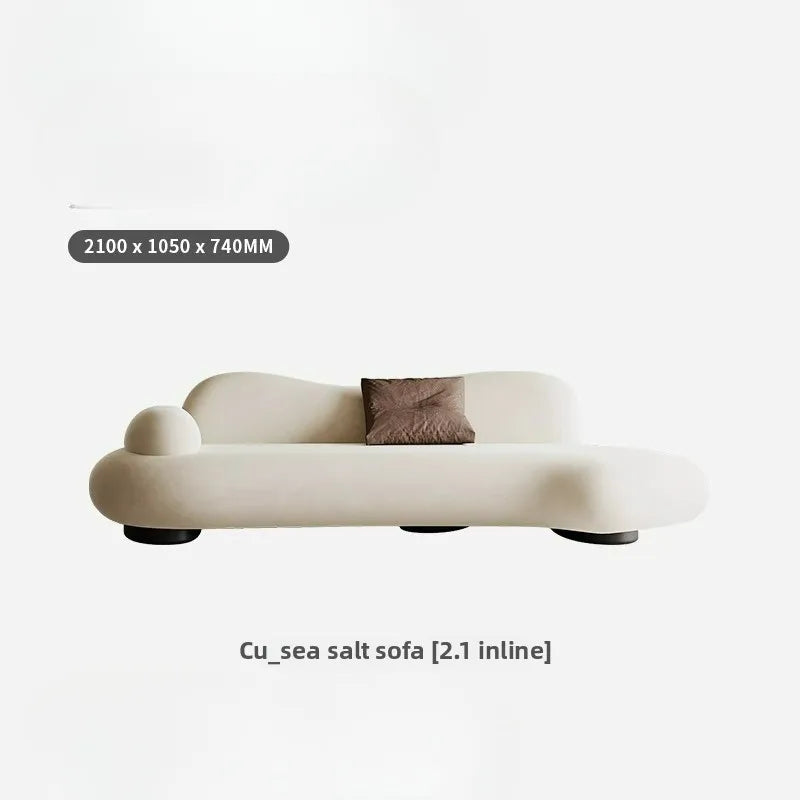 Fabric sofa curved living room size apartment Italian minimalist designer