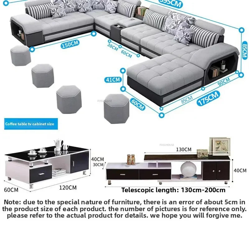 Nordic Fabric Living Room Sofas Combination Modern Apartment Single Sofas for Living Room Furniture Creative Corner Sofa v