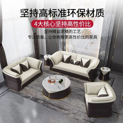 Canapé en cuir de luxe léger italien