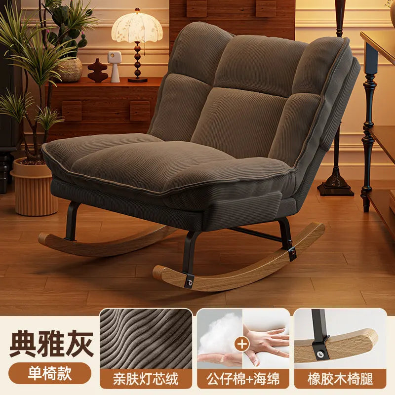 Rocking chair Reclining chair Adults can sleep and lie down Lunch break  New balcony Home leisure Lazy sofa