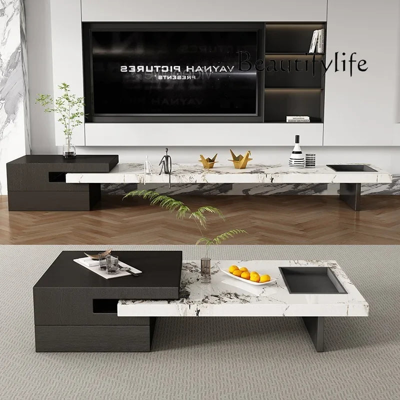 SS Italian Unique Coffee Table Luxury Nordic Living Room Modern Side Table Minimalist Center Writing Mesa Auxiliar Home Furnitur