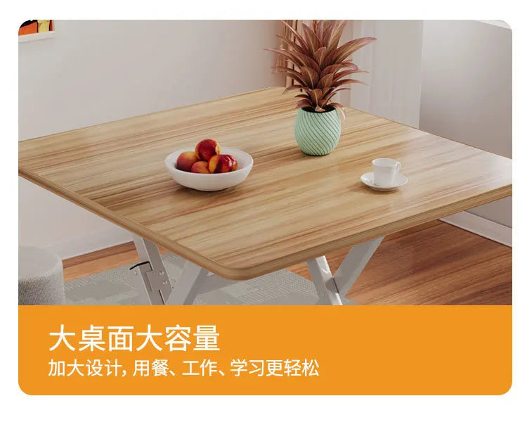 2025 New Folding Table,Indoor Outdoor Heavy Duty Portable Folding Square Woodiness Dining Table ,for Picnic, Party, Camping
