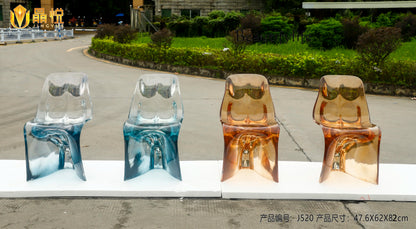 Customize Transparent Luxury Furniture Resin Dinning Chair Chair Handcrafts for Living Room ,hotel, Club